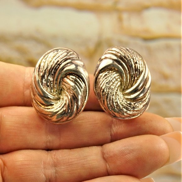 ISRAEL STERLING OMEGA EARRINGS, Gift for Her - Picture 8 of 10